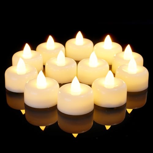 Amagic 12-Pack Flameless LED Tea Light Candles - Warm White