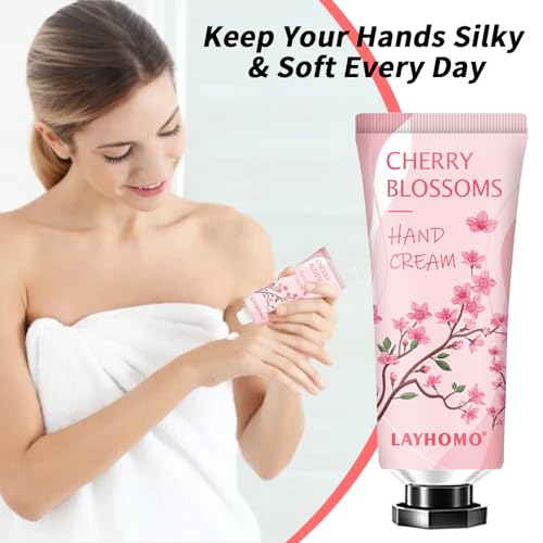 DBEAUTYM 10 Pack Travel Size Hand Cream Gift Set - Shea Butter Moisturizing Lotion for Dry Hands
