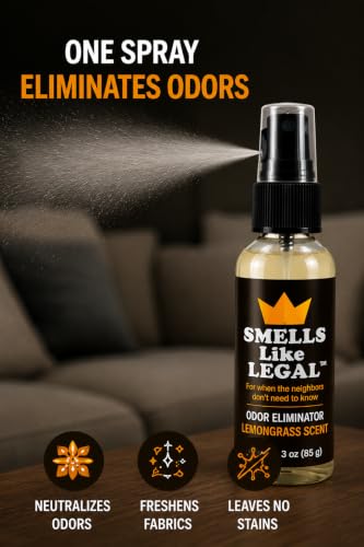 Lemongrass Odor Eliminator Spray - 3 oz Fabric Safe Deodorizer
