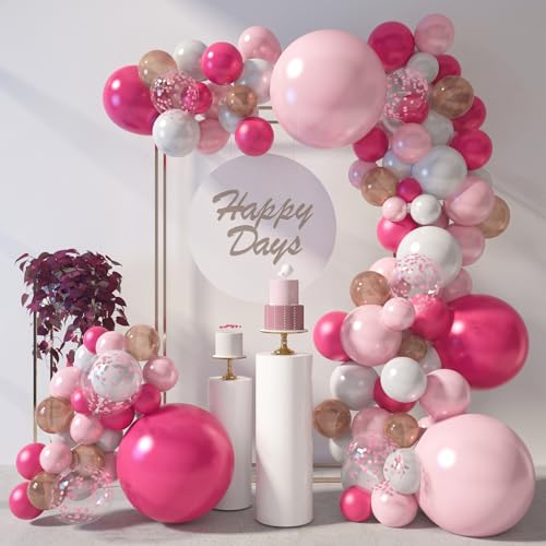 150PCS Pink Rose Gold Balloon Kit for Party Decorations