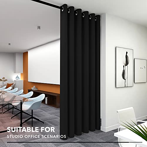 Deconovo Extra Wide Blackout Curtain 108 Inches - Thermal Insulated Privacy Drape for Sliding Doors