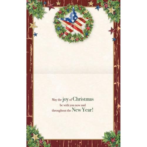 Americana Christmas Boxed Cards Set - 18 Holiday Greeting Cards with Envelopes