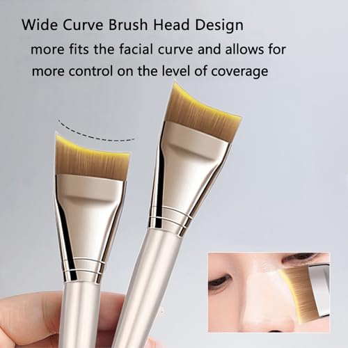 ZORLYS Angled Ultra-Thin Foundation Brush & Face Mask Applicator