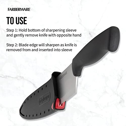 Farberware Edgekeeper 10-Inch Slicing Knife with Self-Sharpening Cover