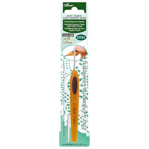 Clover Soft Touch Steel Crochet Hook - 1.75mm Ergonomic Crafting Tool