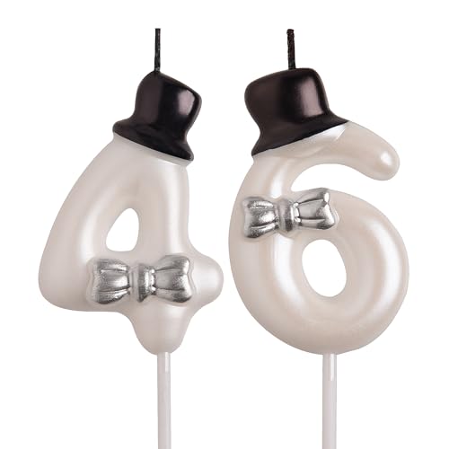 46th & 64th Birthday Candle Set | Smokeless Dual-Digit Design