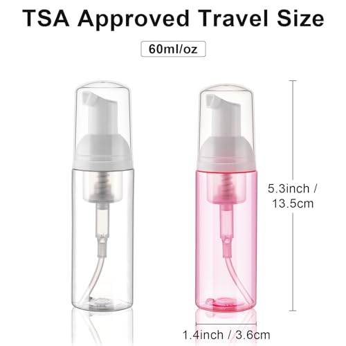 Cosywell Foam Soap Dispenser 2oz 2-Pack TSA Approved Travel Bottles