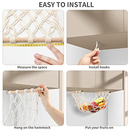 Motarna Hand-Woven Fruit Hammock for Kitchen Storage | 20'' L