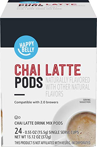 Happy Belly Chai Latte Pods for 2.0 K-Cup Brewers, 24 Count