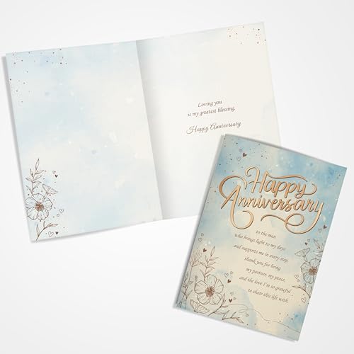 Tukora Husband Anniversary Card - Premium A5 Romantic Greeting Card