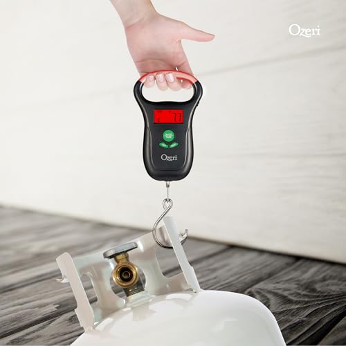 Ozeri LS3 Multifunction Propane Tank Scale and BBQ Gas Gauge, with Luggage and Fish Scale