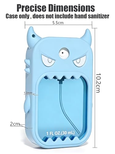 Silicone Case for Touchland Hand Sanitizer Spray with Keychain Blue
