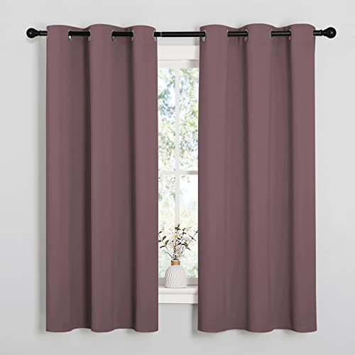NICETOWN Dry Rose Blackout Curtains 42" x 63" - 2 Panels