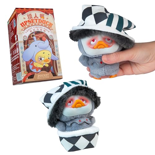 Collectible Plush Duck Keychain Blind Box - Circus Series, 6 Styles + 1 Rare