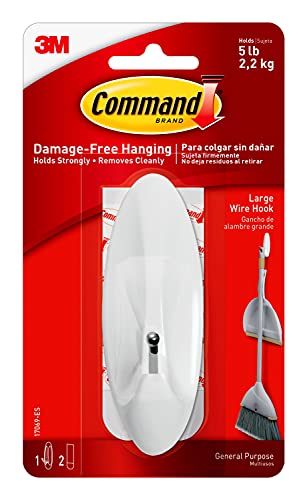 Command Large Wire Hook for Damage-Free Indoor Organization