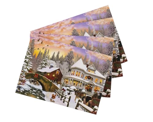 Christmas Greeting Cards Set with Gold Foil Envelopes - 15 Cards in Red Box