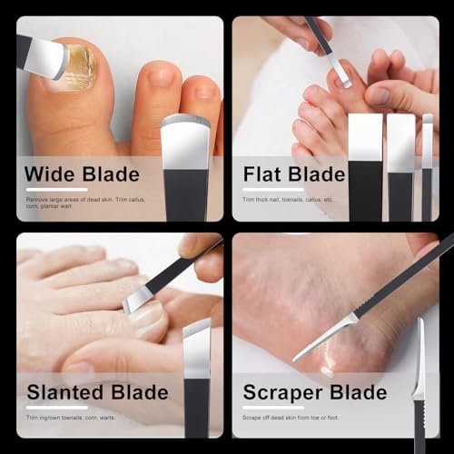 MYLMAC 7-Piece Professional Pedicure Tool Kit Stainless Steel Foot Care Set