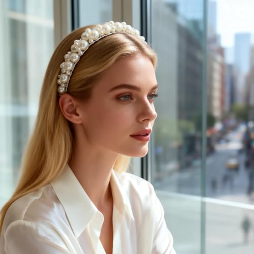 Pearl Headband and Hair Tie Set Elegant Wedding Hair Accessories