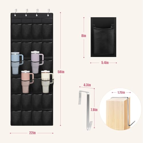 Mity Rain 24 Pocket Cup Organizer for Stanley Tumbler - Foldable Hanging Storage