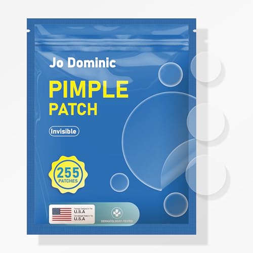 Jo Dominic Invisible Hydrocolloid Pimple Patches 255 Count