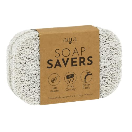 S&T INC. White Bar Soap Holder - 4 Pack, 2.9" x 4.4"