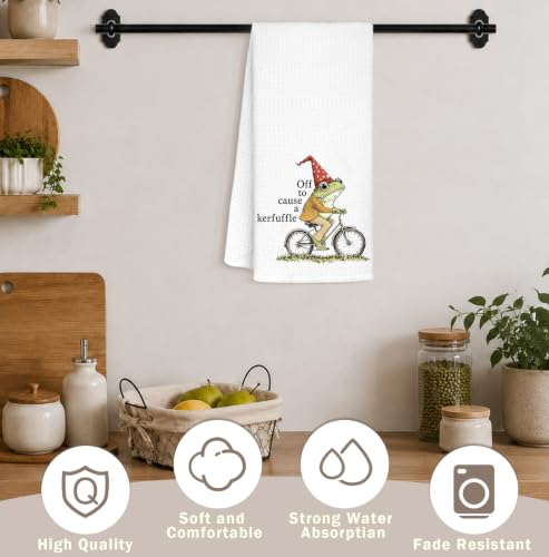 Funny Magical Frog Kitchen Towels 16x24 - Absorbent & Decorative