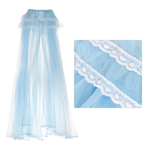 ITODA Blue Baby Netting Canopy for Crib & Toddler Bed - Breathable Mesh