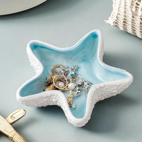 Starfish Jewelry Tray - Ceramic Ring Holder & Trinket Dish