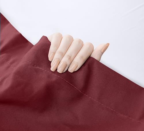 Utopia Bedding Queen Flat Sheet - Ultra Soft Brushed Microfiber, Burgundy