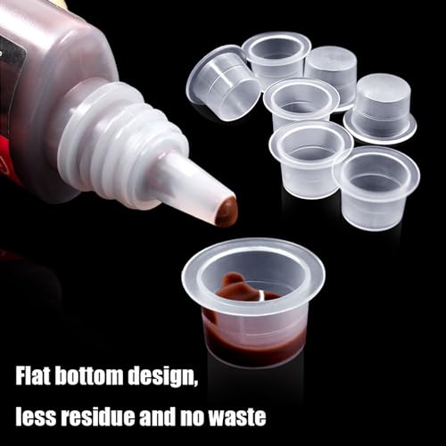 WZPB 1000 Pcs Small Tattoo Ink Caps 8mm Disposable Pigment Cups