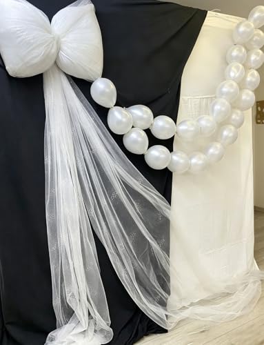 100PCS Pearl White Linking Balloons - 6 Inch Quick Link Latex for Party Decorations