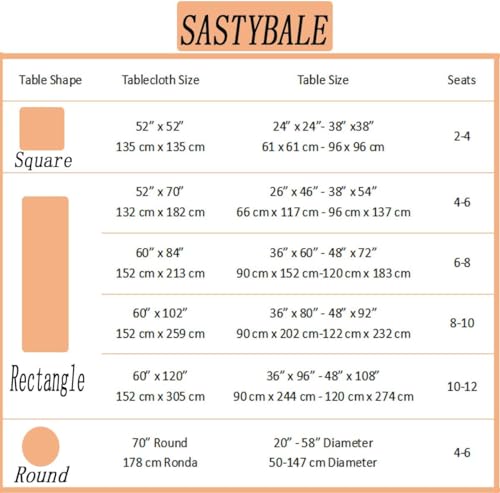 SASTYBALE Christmas Red Jacquard Damask Rectangle Tablecloth 60 x 102 Inches - Festive Holiday Dining Decor