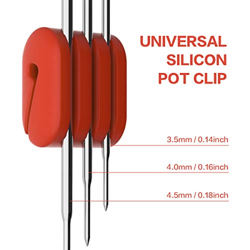 CAPPEC Silicone Pot Clip for Thermometers - Heat Resistant, Non-Scratch, Hands-Free Cooking - Compatible with Most Probe Sizes (1)