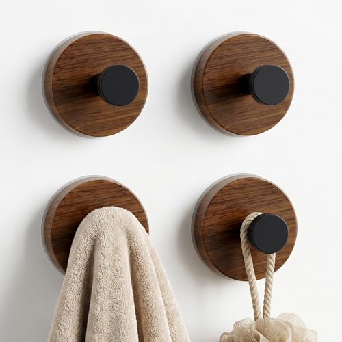 LEBUWOQ Suction Cup Hooks - Waterproof Heavy-Duty Adhesive Wall Hooks for Bathroom & Kitchen