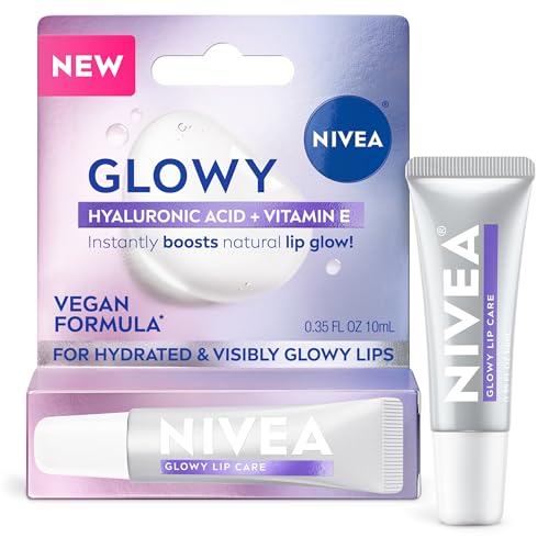 NIVEA Glowy Lip Care Balm with Hyaluronic Acid & Vitamin E 0.35 oz
