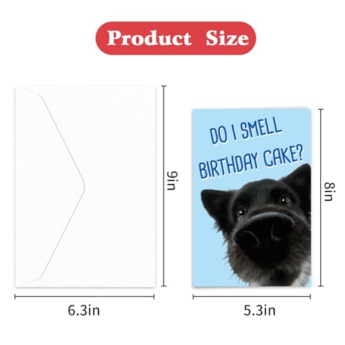 Funny Birthday Card with Glitter & Envelope - 8x5.3 Inch Humor
