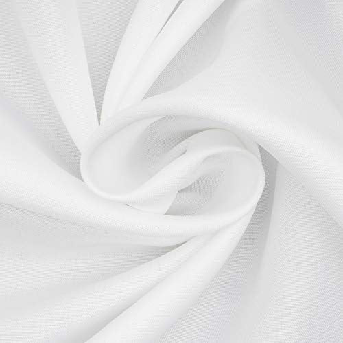 N&Y HOME Snap-In Shower Curtain Liner, 100% Polyester, White, 70x54