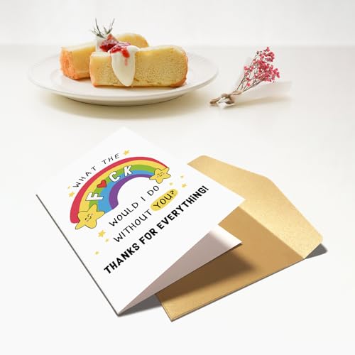 Funny Thank You Card for Men & Women - Thanks for Everything