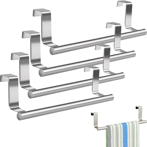 4-Piece Stainless Steel Over-Cabinet Towel Rack Holder (23.5cm)