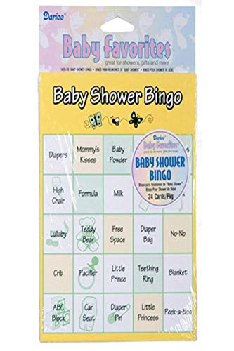 Darice Baby Shower Bingo Game Set, Gender Neutral Cards, 24 Pieces