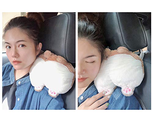 Corgi Butt Car Neck Pillow - Soft Cotton Headrest Support