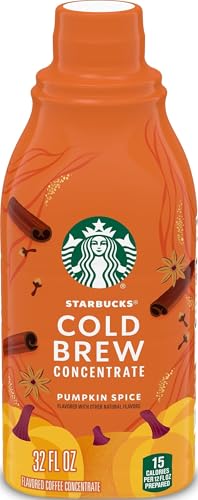 Starbucks Pumpkin Spice Cold Brew Coffee Concentrate, 32 Fl Oz