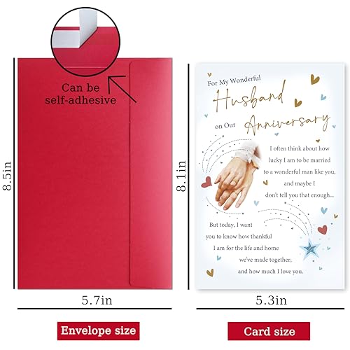 Romantic Husband Anniversary Card - Heartfelt Love Greeting