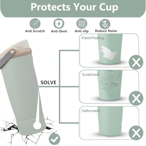 2PCS Silicone Boots for Owala 30oz & 40oz FreeSip Sway Bottles & Tumblers, Protective Anti-Slip Bottom Cover Sleeve for Freesip Sway Tumbler and Bottle Accessories