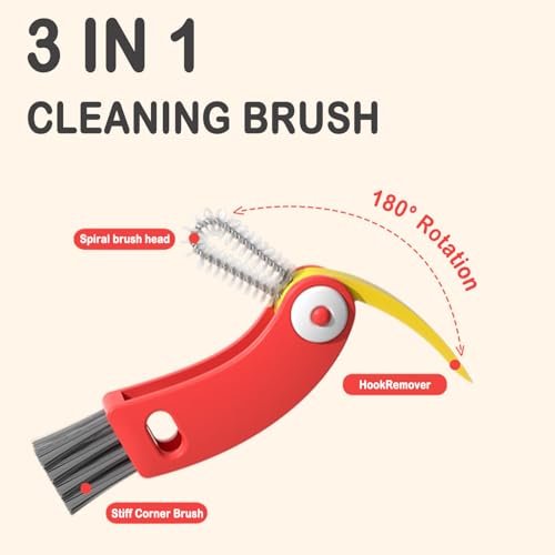 ELESDA 3-in-1 Cup Lid Gap Cleaning Brush Set - 3PCS Bottle Cleaner