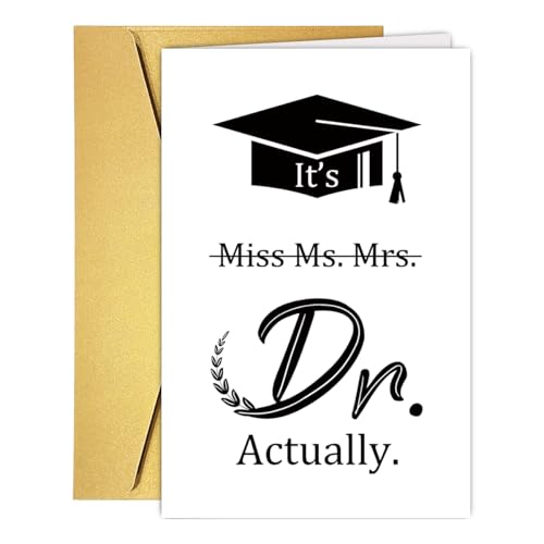Funny Doctor Graduation Card for Her - PhD Congrats Gift