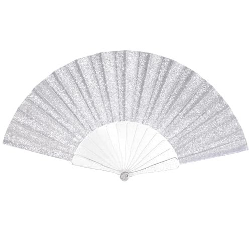 Yolyoo Glitter Folding Hand Fan for Weddings & Festivals