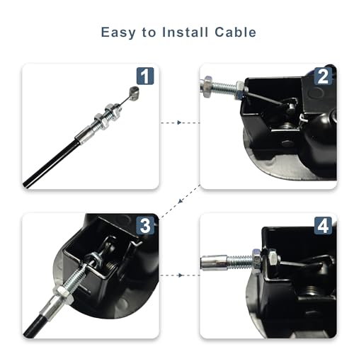 Universal Metal Recliner Pull Handle with 4.6" Exposed Cable