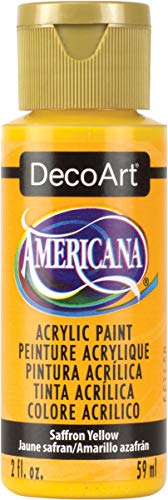 DecoArt Americana Acrylic Paint 2oz - Saffron Yellow, Non-Toxic