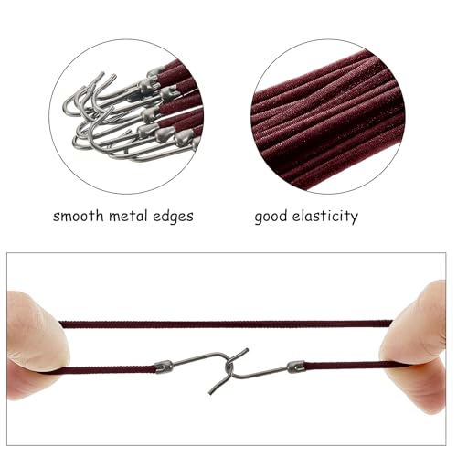 Hotop 15-Piece Elastic Ponytail Holder Hooks for Thick and Curly Hair